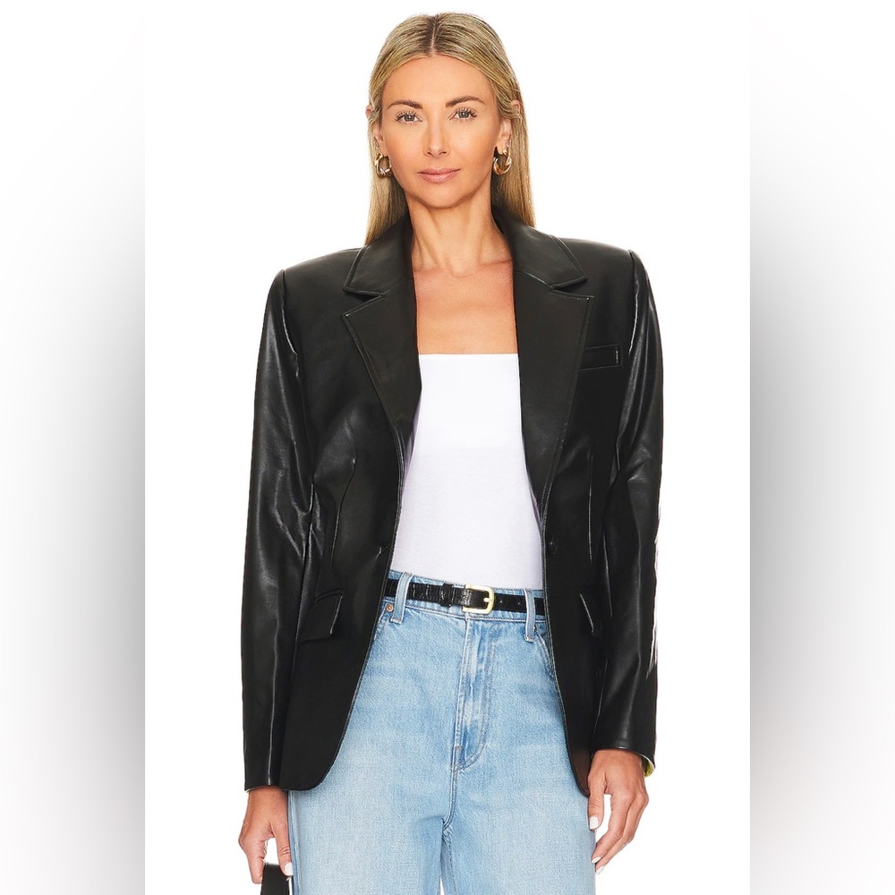 L’Academie Leather Theo Blazer
